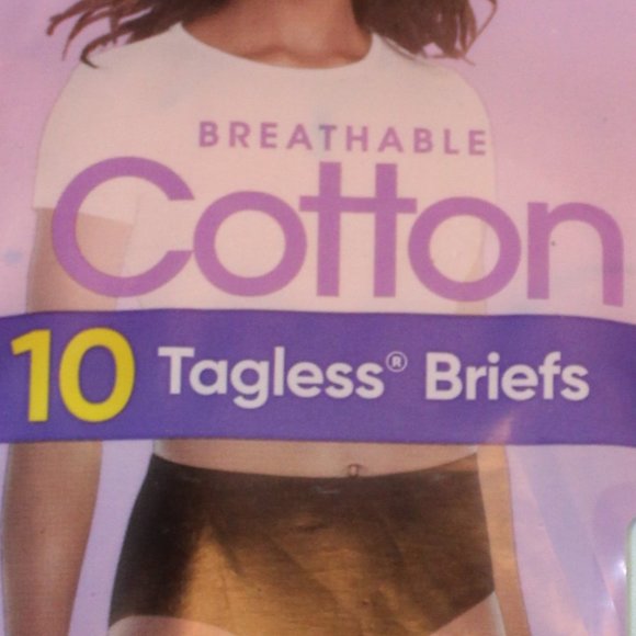 Hanes Breathable Cotton 10 Pack Tagless Briefs Size 9-2XL - Picture 1 of 7